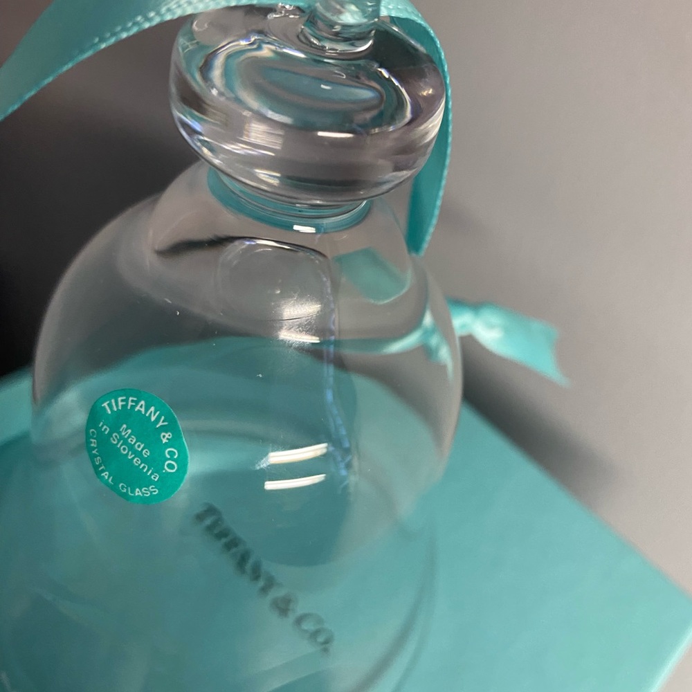 Retired Tiffany & Co Crystal Bell Ornament - Picture 4 of 7